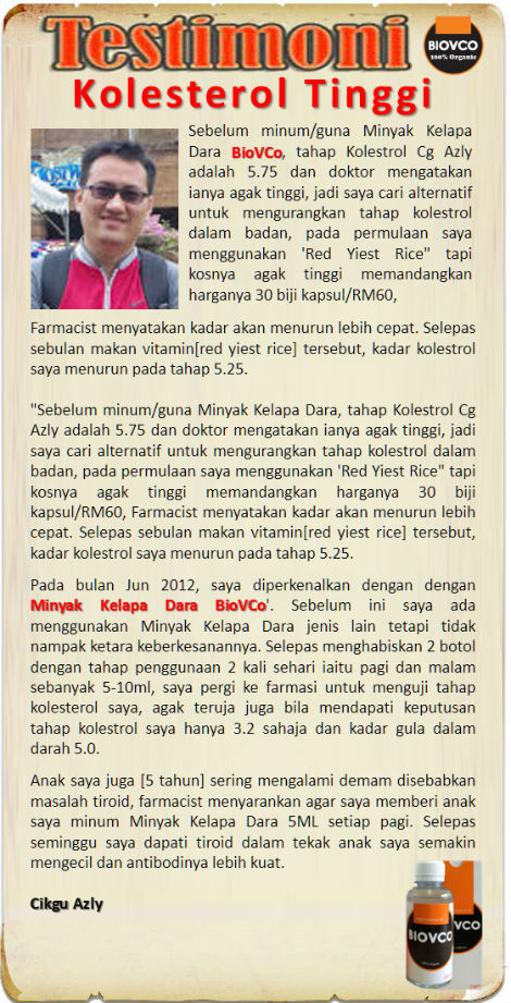 testimoni penyakit kayap - BioVCO